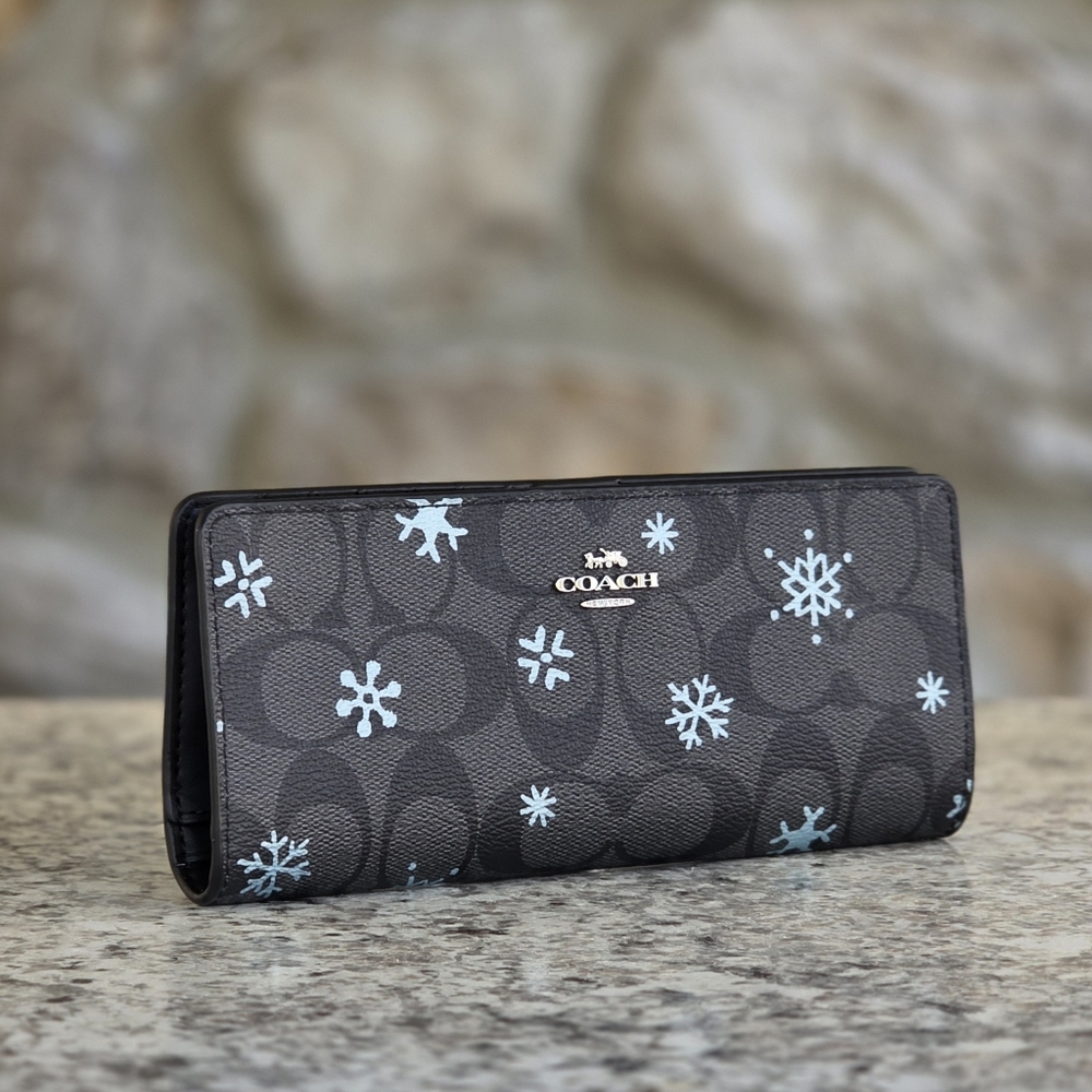 Coach Snowflake Slim Wallet